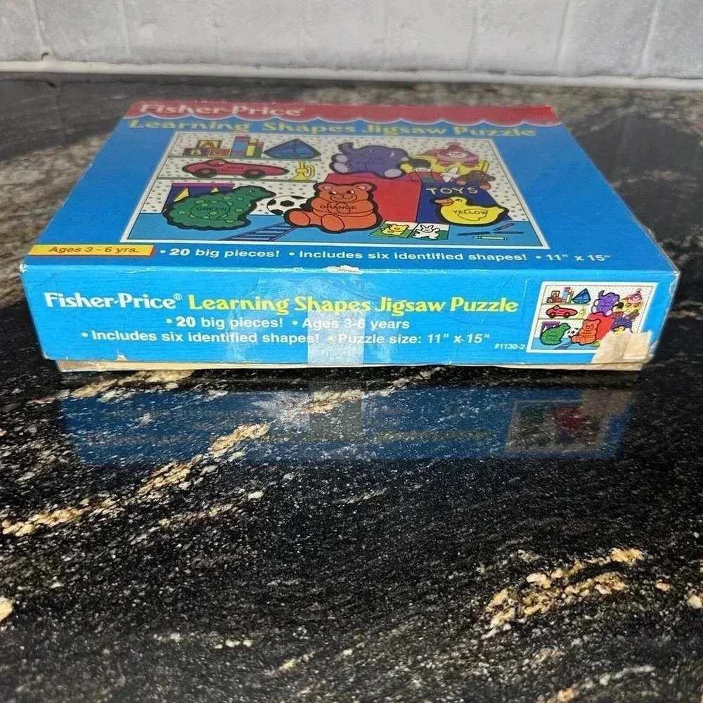 Vintage Fisher-Price LEARNING SHAPES Jigsaw PUZZLE Little People Age 3-6 - Picture 8 of 10